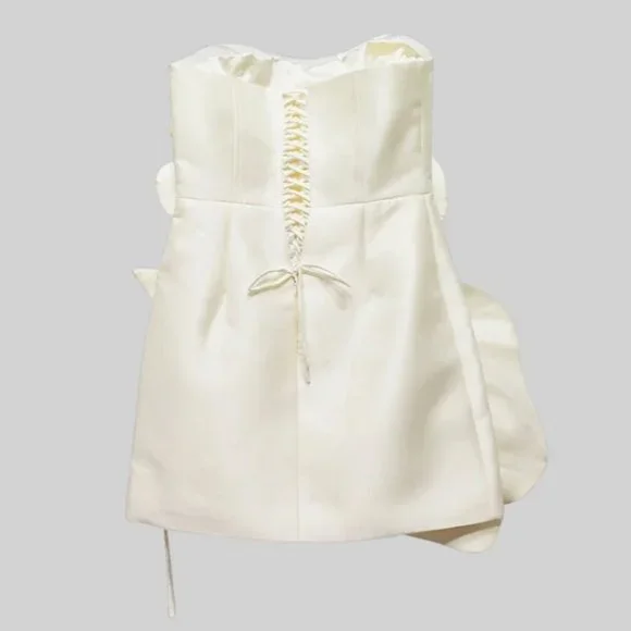 Sierra Darien Voluminous Flower Design Strapless Dress - Ivoire/Ivory S/M, NEW ✨ - Picture 7 of 12